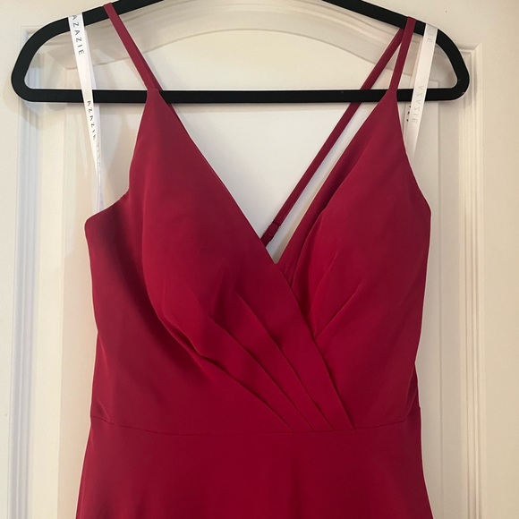 Azazie Musa bridesmaid dress size A4 (no alterations) color Burgundy - Picture 4 of 5
